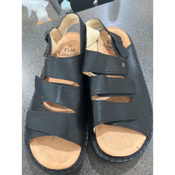Finn Comfort size 43 US 11 black sandals shoes - Picture 2 of 4